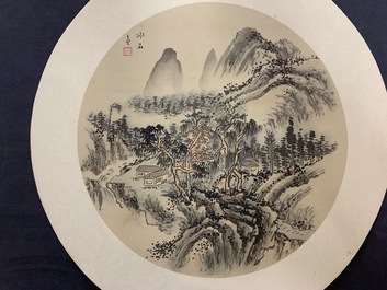 Quinze dessins d'&eacute;ventails et illustrations &agrave; l'encre de Chine et polychromie, 20&egrave;me