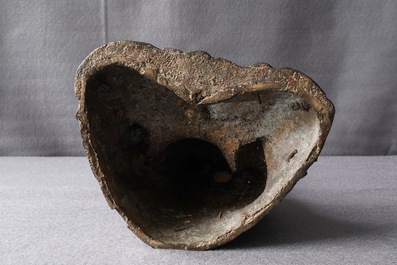 A Chinese gilt-lacquered bronze figure of Amithaba Buddha, Ming