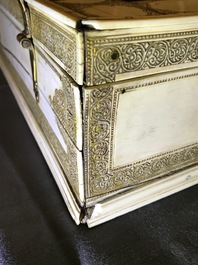 A rectangular Siculo-Arabic ivory casket, Sicily, 13/14th C.