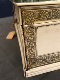 A rectangular Siculo-Arabic ivory casket, Sicily, 13/14th C.