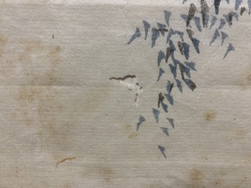 Kondo Harumasa (Japan, 19th C.): Three dancing boys, watercolour and ink on paper, Edo, 19th C.