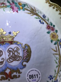 Ten various Chinese famille rose plates, Yongzheng and later