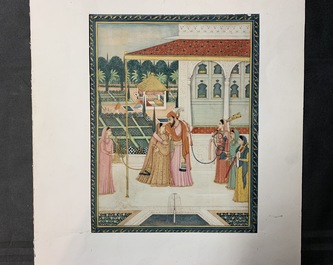 Acht islamitische en Perzische miniaturen en geschriften, Iran en India, 19/20e eeuw