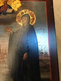 Een Russisch icoon: Twee heiligen, 19e eeuw