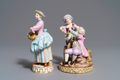 Twee Meissen porseleinen groepjes, Duitsland, 19/20e eeuw