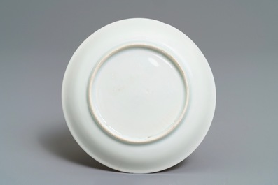 A Chinese famille rose &lsquo;Shipping&rsquo; saucer, Yongzheng