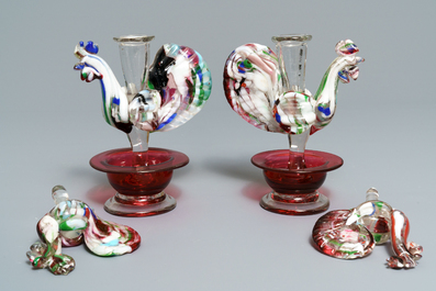 Nine glass paperweights, France, 18/19th C.