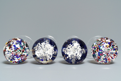 Ten glass paperweights, France, 18/19th C.