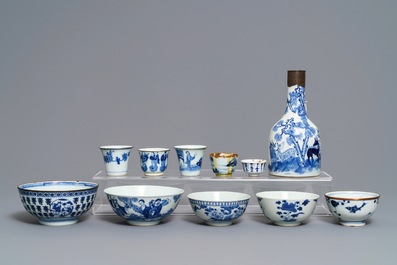 A collection of Chinese 'Bleu de Hue' wares for the Vietnamese market, 19th C.