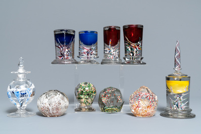 Ten glass paperweights, France, 18/20h C.