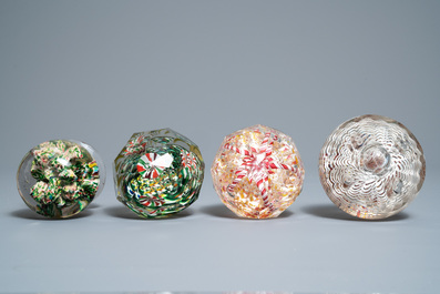 Ten glass paperweights, France, 18/20h C.