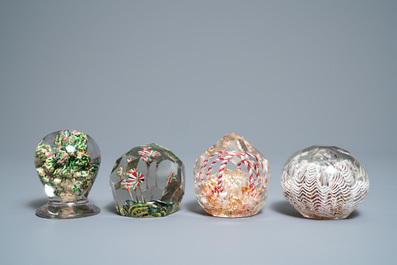 Ten glass paperweights, France, 18/20h C.