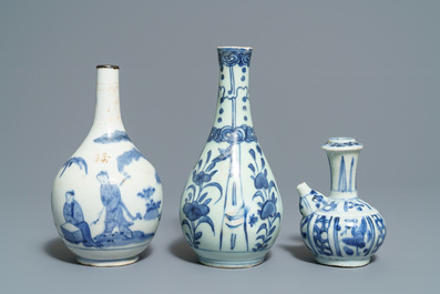 A varied collection of Chinese blue and white wares, Ming and later