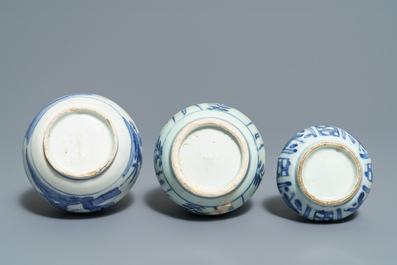 A varied collection of Chinese blue and white wares, Ming and later