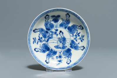 A varied collection of Chinese blue and white wares, Kangxi