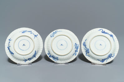 Une collection vari&eacute;e en porcelaine de Chine bleu et blanc, Kangxi