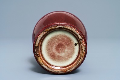 A Chinese 'langyao' red-glazed vase, 19th C.