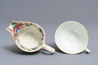 Four Chinese famille rose 'Wu Shuang Pu' wares, 19th C.