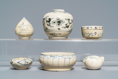 A collection of blue and white Annamese Hoi An Hoard wares, Vietnam, 14/15th C.