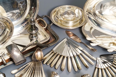 A collection of silver-plated cutlery and tableware, Christofle, France, 20th C.