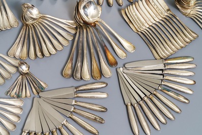 A collection of silver-plated cutlery and tableware, Christofle, France, 20th C.