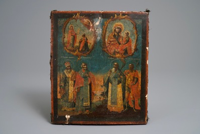 Three Russian icons, 18/19th C.