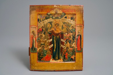 Three Russian icons, 18/19th C.