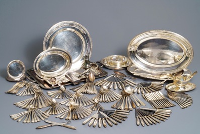 A collection of silver-plated cutlery and tableware, Christofle, France, 20th C.