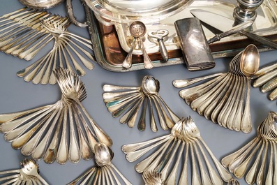 A collection of silver-plated cutlery and tableware, Christofle, France, 20th C.