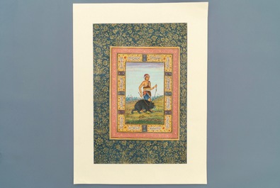 Seven Islamic and Persian miniature paintings on paper, 19/20th C.