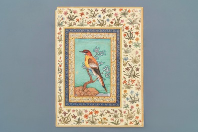 Sept peintures miniatures islamiques et persanes sur papier, 18/19&egrave;m