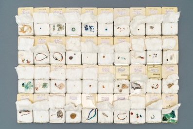 An important documented collection of archeological finds of a.o. glass beads and fragments, Thailand and Vietnam