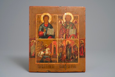 Three Russian icons, 18/19th C.