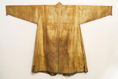 An Ottoman ikat silk and gold brocade chapan coat, Dagestan or Uzbekistan, 19th C.