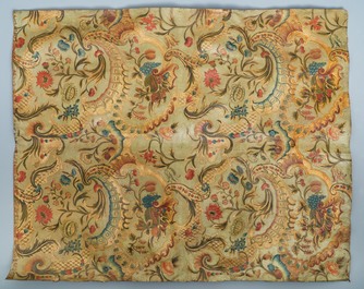 Two panels of embossed and gilded leather wallpaper, The Low Countries, 18th C.