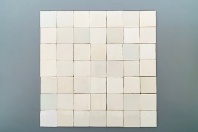 A set of 650 plain white Dutch Delft tiles, 18th C.