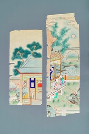 Ensemble de 24 peintures chinoises sur papier de riz, 19/20&egrave;me