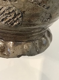 A rare German stoneware pointed nose jug, Raeren, 1st half 16th C.