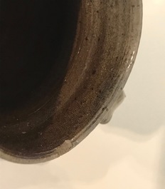 A rare German stoneware pointed nose jug, Raeren, 1st half 16th C.