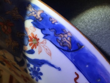 Un plat en porcelaine de Chine verte-imari &agrave; d&eacute;cor du 'Gouverneur Duff', Yongzheng