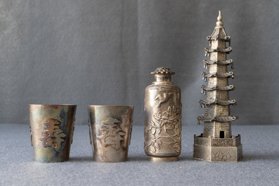 A varied collection of Chinese silver, 19/20th C.