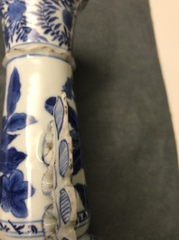 A pair of Chinese blue and white vases after Venetian glass models, Kangxi
