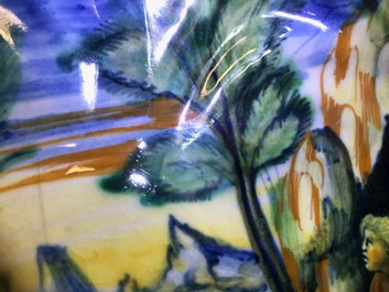 Un crespina en majolique italienne, atelier d'Andrea Negroponte, Casteldurante, 2&egrave;me moiti&eacute; du 16&egrave;me