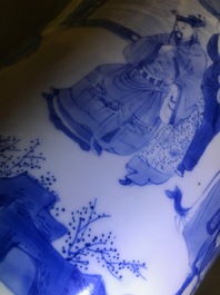 Een grote Chinese blauwwitte penselenbeker, bitong, Transitie periode