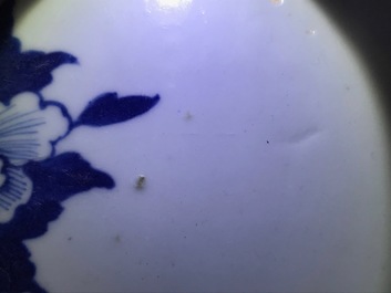 Een paar Chinese blauwwitte kommen, Yongzheng/Qianlong