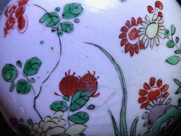 Een Chinese famille verte gemberpot met deksel, Kangxi