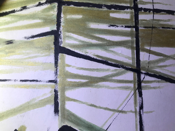 Se Ok Suh (Seok Suh) (Korea, 1929-): Untitled, ink and color on paper