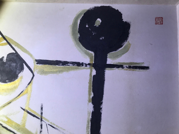 Se Ok Suh (Seok Suh) (Korea, 1929-): Untitled, ink and color on paper