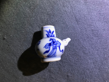 An impressive collection of 66 Chinese blue and white miniature vases, Kangxi