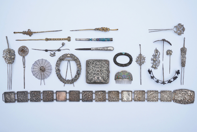 A varied collection of Chinese silver, 19/20th C.